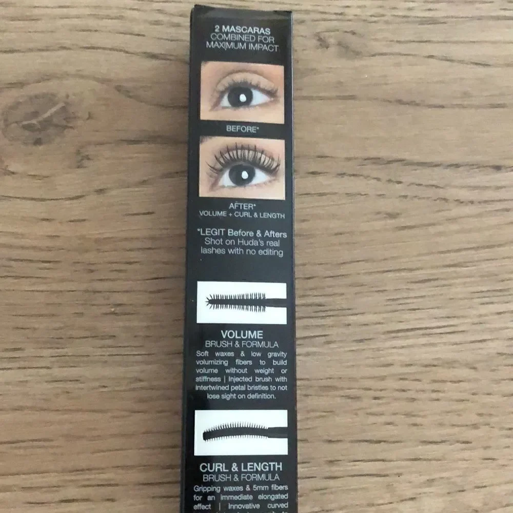 Huda Beauty Legit Lashes - New Color: Extreme Black New plus Ipsy bag